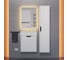 Тумба с раковиной для ванной uperwood Modul 50 см, подвесная, матовая, белая/графит 393020555 8