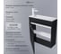 Тумба с раковиной для ванной uperwood Modul 60 см, подвесная, матовая, черная 393020547 3