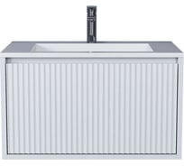 Подвесная тумба с раковиной для ванной uperwood Next Premium 70x45x42 см, белая, 1 ящик 3930205164