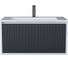 Подвесная тумба с раковиной для ванной uperwood Next Premium 80x45x42 см, белая/графит, 1 ящик 3930205166 9