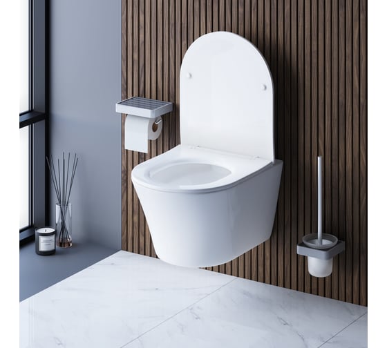 Подвесной унитаз Damixa Skyline безободковый, с сиденьем микролифт DX35C1700SC