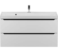 Подвесная тумба с раковиной для ванной uperwood Tanos-Classic Quartz 100x45x55 см, белая графит/бетон 3930421703