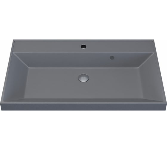 Подвесная тумба с раковиной для ванной uperwood Tanos-Classic Quartz 80x45x55 см, белая графит/бетон 3930421702