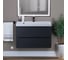 Подвесная тумба с раковиной для ванной uperwood Tanos-Classic Quartz 80x45x55 см, черная/уголь 3930421700 1