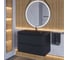 Подвесная тумба с раковиной для ванной uperwood Tanos-Classic Quartz 80x45x55 см, черная/уголь 3930421700 2