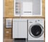 Напольная тумба с раковиной под стиральную машину uperwood Magenta 60/120 см, белая, с дверцами, левая 51930205156 4