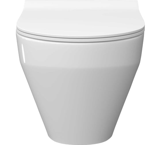 Унитаз консольный Керамин Бари Slim МЛ (функция EASY Flush EASY Clean) с жестким тонким сиденьем Slim с микролифтом CDB00022778