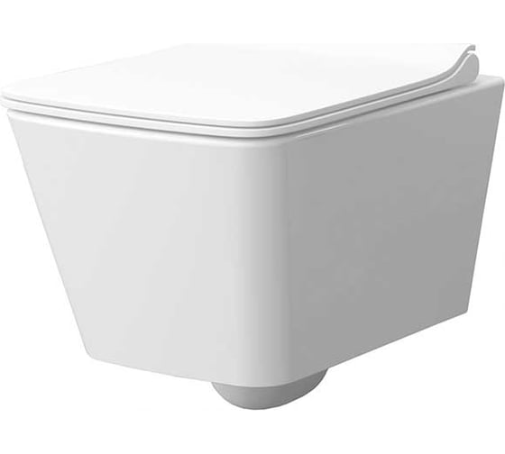 Унитаз консольный Керамин Тобаго R МЛ Slim (функция EASY Flush EASY Clean) с жестким тонким сиденьем Slim с микролифтом CDB00027033