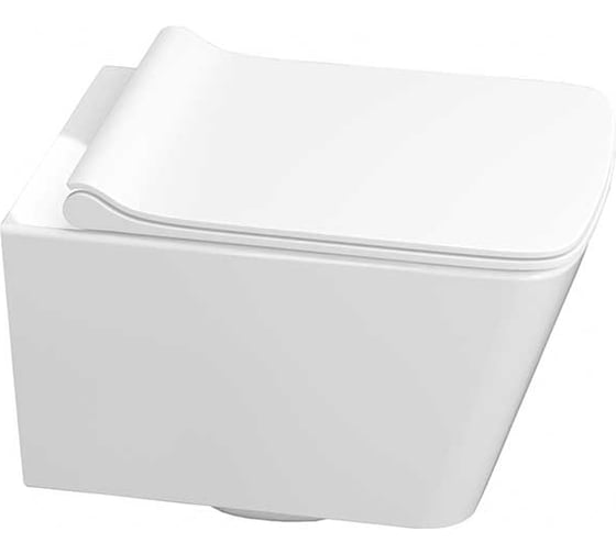 Унитаз консольный Керамин Тобаго R МЛ Slim (функция EASY Flush EASY Clean) с жестким тонким сиденьем Slim с микролифтом CDB00027033