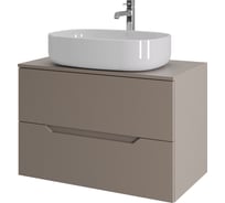 Подвесная тумба с раковиной ORANGE Line 80 см, латте/белый Li-80TuLMDF+B04-600W