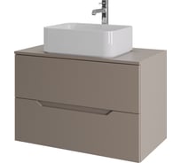 Подвесная тумба с раковиной ORANGE Line 80 см, латте/белый Li-80TuLMDF+B02-460W