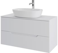 Тумба с раковиной подвесная ORANGE Line 100 см, белый Li-100TuwMDF+B08-500W