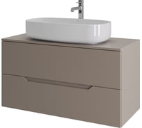 Тумба с раковиной подвесная ORANGE Line 100 см, латте/белый Li-100TuLMDF+B07-675W