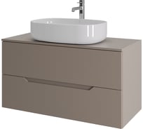 Тумба с раковиной подвесная ORANGE Line 100 см, латте/белый Li-100TuLMDF+B04-600W