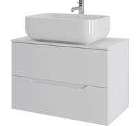 Подвесная тумба с раковиной ORANGE Line 80 см, белый Li-80TuwMDF+B03-600W