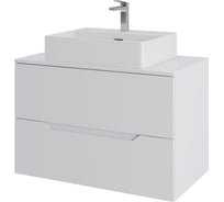 Подвесная тумба с раковиной ORANGE Line 80 см, белый Li-80TuwMDF+B04-500W