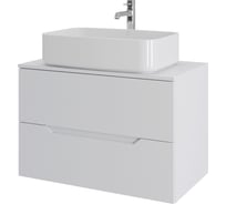 Подвесная тумба с раковиной ORANGE Line 80 см, белый Li-80TuwMDF+B07-600W