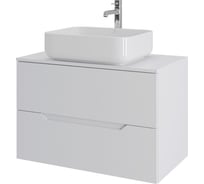 Подвесная тумба с раковиной ORANGE Line 80 см, белый Li-80TuwMDF+B05-500W