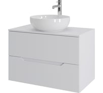 Подвесная тумба с раковиной ORANGE Line 80 см, белый Li-80TuwMDF+B07-420W