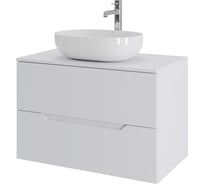 Подвесная тумба с раковиной ORANGE Line 80 см, белый Li-80TuwMDF+B05-480W