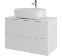 Подвесная тумба с раковиной ORANGE Line 80 см, белый Li-80TuwMDF+B07-540W