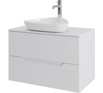 Подвесная тумба с раковиной ORANGE Line 80 см, белый Li-80TuwMDF+B07-500W