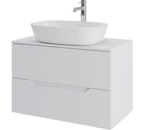 Подвесная тумба с раковиной ORANGE Line 80 см, белый Li-80TuwMDF+B08-500W