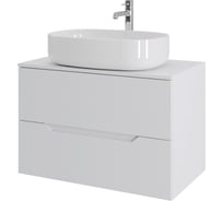 Подвесная тумба с раковиной ORANGE Line 80 см, белый Li-80TuwMDF+B08-600W