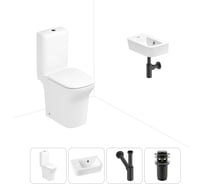 Безободковый напольный унитаз Lavinia Boho Bristol Rimless в комплекте 4 в 1 202008451