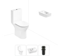 Безободковый напольный унитаз Lavinia Boho Elegant Rimless в комплекте 3 в 1 202008386