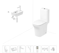 Безободковый напольный унитаз Lavinia Boho Bristol Rimless в комплекте 7 в 1 202008769