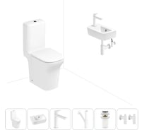 Безободковый напольный унитаз Lavinia Boho Bristol Rimless в комплекте 6 в 1 202008634