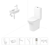 Безободковый напольный унитаз Lavinia Boho Bristol Rimless в комплекте 6 в 1 202008589