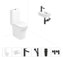 Безободковый напольный унитаз Lavinia Boho Bristol Rimless в комплекте 6 в 1 202008631