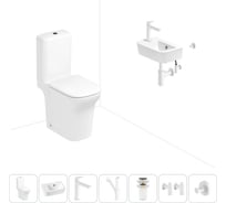 Безободковый напольный унитаз Lavinia Boho Bristol Rimless в комплекте 7 в 1 202008814