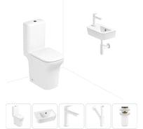 Безободковый напольный унитаз Lavinia Boho Bristol Rimless в комплекте 5 в 1 202008544