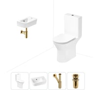 Безободковый напольный унитаз Lavinia Boho Elegant Rimless в комплекте 4 в 1 202008432