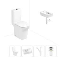 Безободковый напольный унитаз Lavinia Boho Bristol Rimless в комплекте 4 в 1 202008454