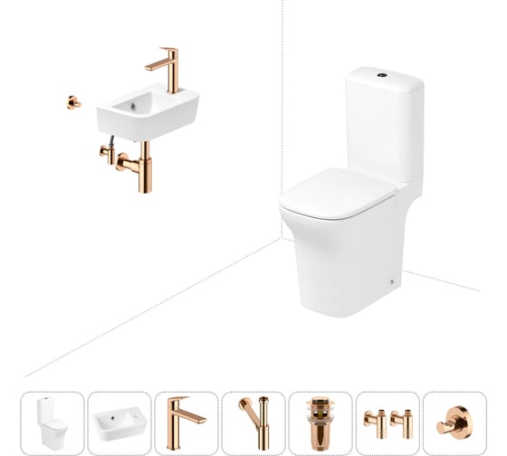 Безободковый напольный унитаз Lavinia Boho Bristol Rimless в комплекте 7 в 1 202008768 1