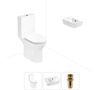 Безободковый напольный унитаз Lavinia Boho Elegant Rimless в комплекте 3 в 1 202008387