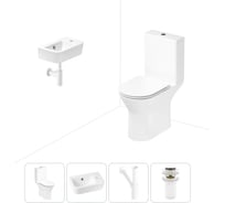 Безободковый напольный унитаз Lavinia Boho Elegant Rimless в комплекте 4 в 1 202008434