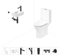 Безободковый напольный унитаз Lavinia Boho Elegant Rimless в комплекте 7 в 1 202008791