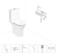 Безободковый напольный унитаз Lavinia Boho Elegant Rimless в комплекте 6 в 1 202008659