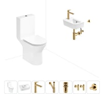 Безободковый напольный унитаз Lavinia Boho Elegant Rimless в комплекте 7 в 1 202008837