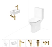 Безободковый напольный унитаз Lavinia Boho Elegant Rimless в комплекте 6 в 1 202008612