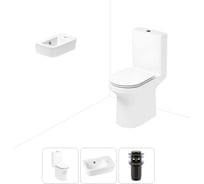 Безободковый напольный унитаз Lavinia Boho Grance Hill Rimless в комплекте 3 в 1 202008326