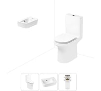 Безободковый напольный унитаз Lavinia Boho Grance Hill Rimless в комплекте 3 в 1 202008329