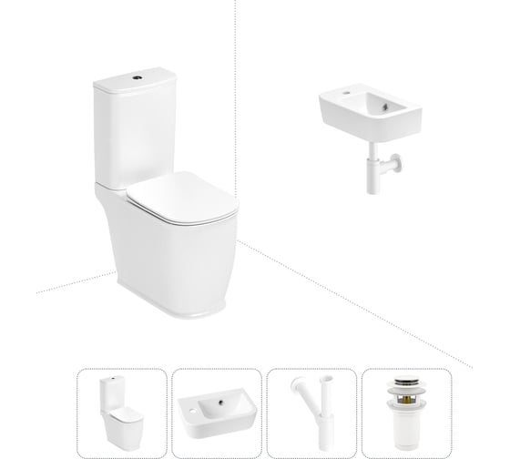 Унитаз-компакт Lavinia Boho Bell Pro в комплекте 4 в 1 для туалета 202008459 1