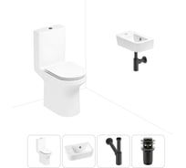 Безободковый напольный унитаз Lavinia Boho Grance Hill Rimless в комплекте 4 в 1 202008461