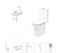 Безободковый напольный унитаз Lavinia Boho Grance Hill Rimless в комплекте 5 в 1 202008509